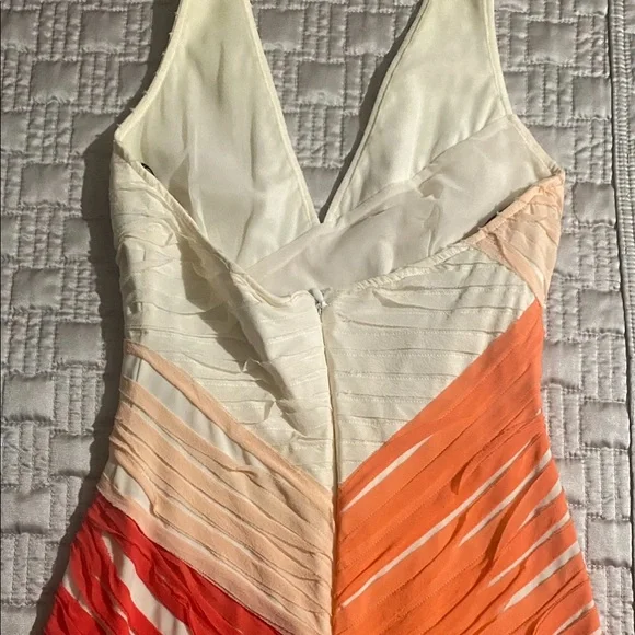 Peach, Orange & Red Halter Dress - Picture 5 of 11